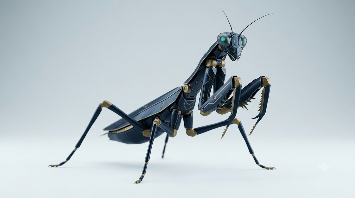 Mantis robótica, identidad de Amantix